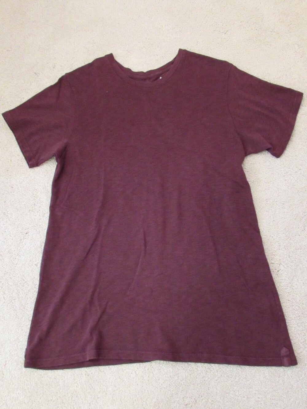 American Giant Premium Cotton Slub Tee Dark Plum Womens Large
